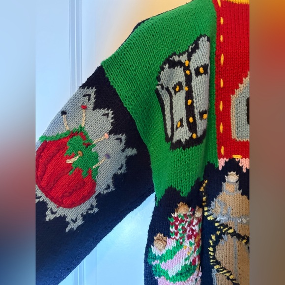 Vintage the eagle’s eye Button Up Fashion Knit Crewneck Sweater - Picture 11 of 15